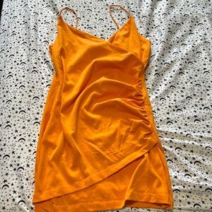 Zara Vibrant Orange Wrap Dress
